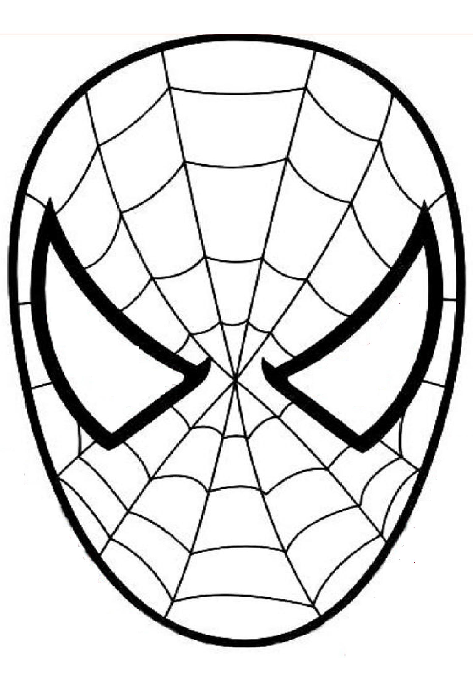 masque spiderman a colorier